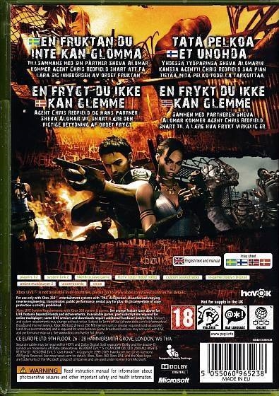 Resident Evil 5 - XBOX 360 - Classics (B Grade) (Genbrug)